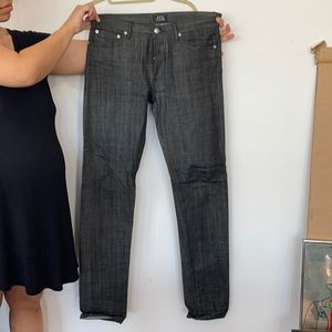 Raw denim 100% cotton APC japanese jeans